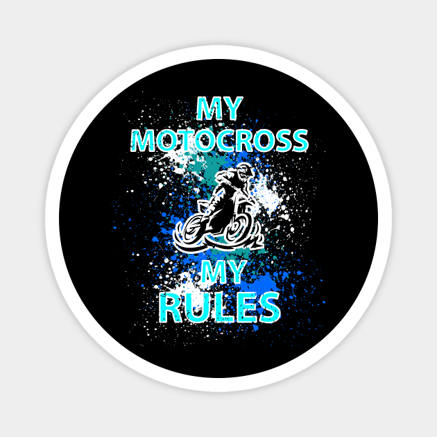 Motocross Biker Freestyle Stunt Magnet by Johnny_Sk3tch